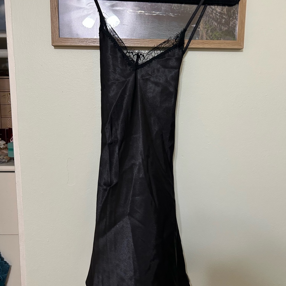 Elegant Black Lace Slip Dress
